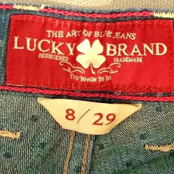 LUCKY BRAND Women Charlie Skimmer Dark Wash Denim Blue Jean Pants Size 8/29 - Picture 9 of 11